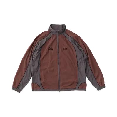 SEDAN ALL-PURPOSE x UMBRO Woven Track Jacket "Charcoal Brown"