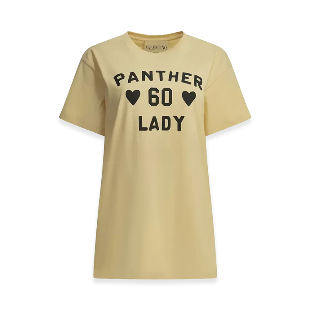 Valentino Women's Panther Lady Crew-Neck T-Shirt "Beige"