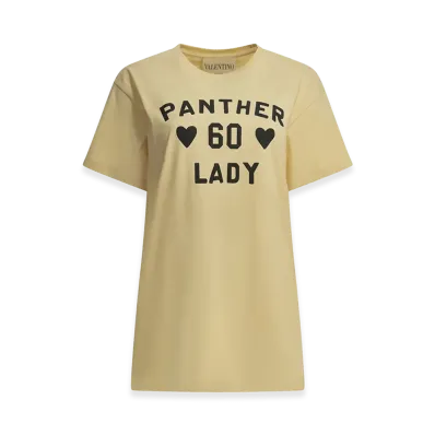 Valentino Women's Panther Lady Crew-Neck T-Shirt "Beige"