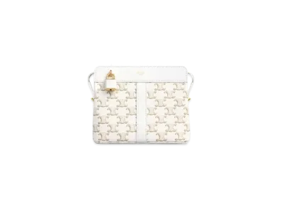 CELINE Teen Cabas De France In Triomphe Canvas "White/White"