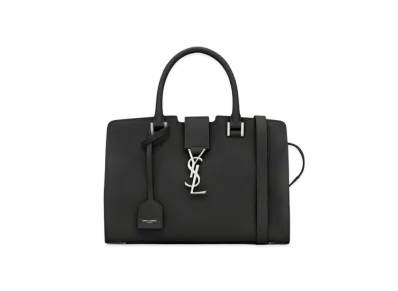 SAINT LAURENT Cabas Ysl Baby In Grained Leather "Black"
