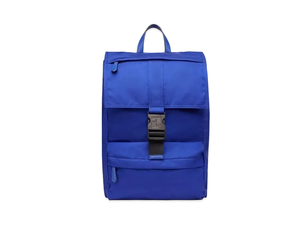 FENDI Ness Back Pack Medium Nylon Backpack "Blue"