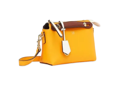FENDI By The Way Mini Small Leather Boston Bag "Orange"