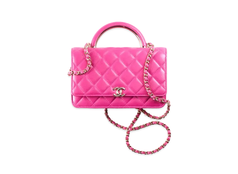 CHANEL Chain Wallet Lambskin "Pink"