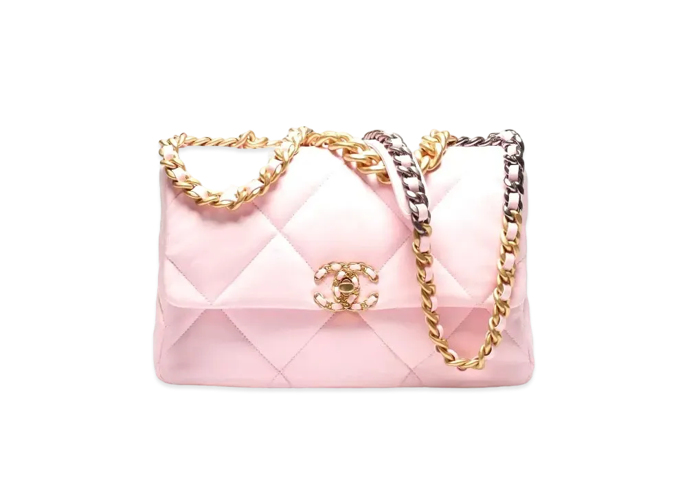 シャネル 19 ラージ ハンドバッグ ラムスキン "ピンク" AS1161 B04852 NG750