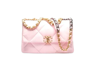 CHANEL 19 Large Hand Bag Lambskin "Pink"