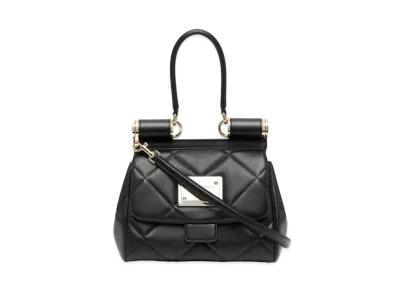 Dolce&Gabbana Nine Tissy Bag Medium Matrasse Aria Calfskin "Black"