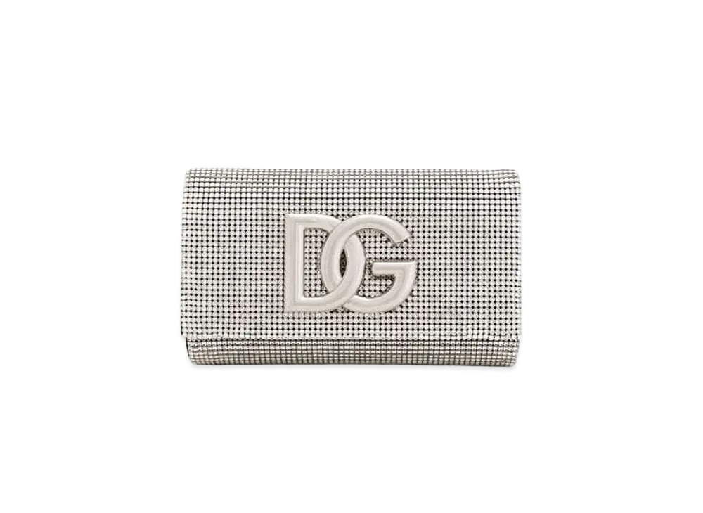 Dolce&Gabbana DG Logo Bag Crystal Mesh "Silver"