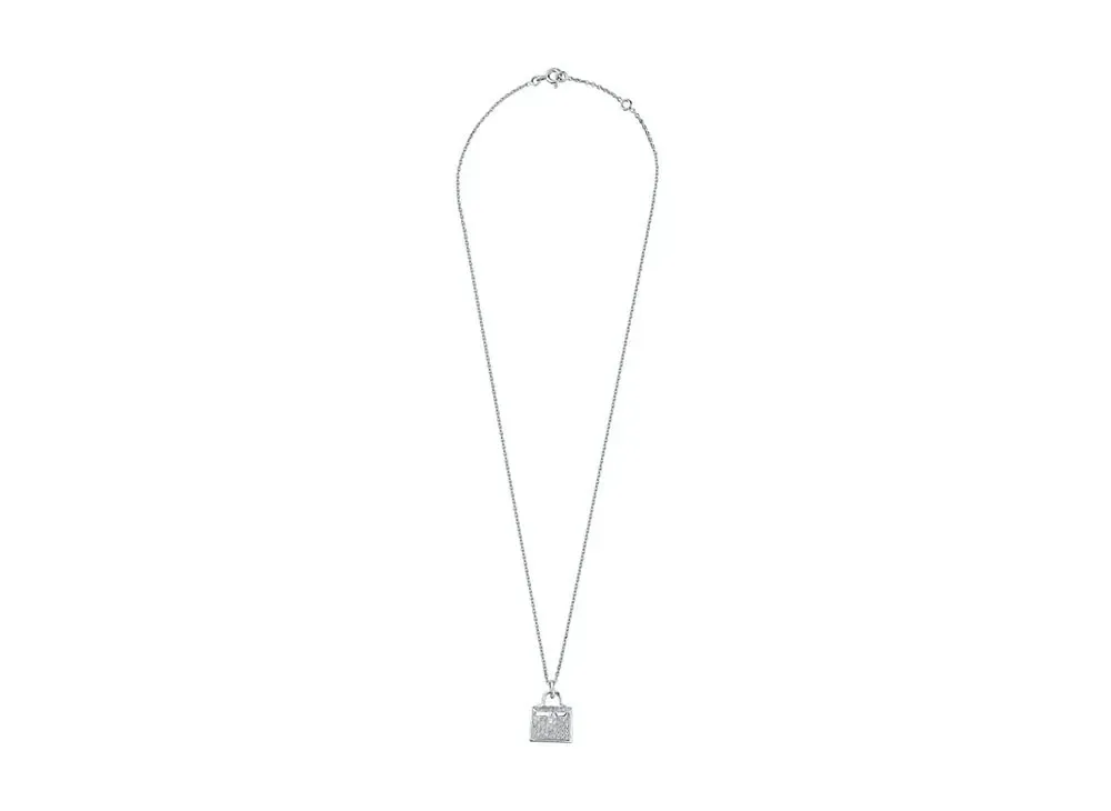 Hermes Kelly Amulette Pendant PM "White Gold/Diamond"