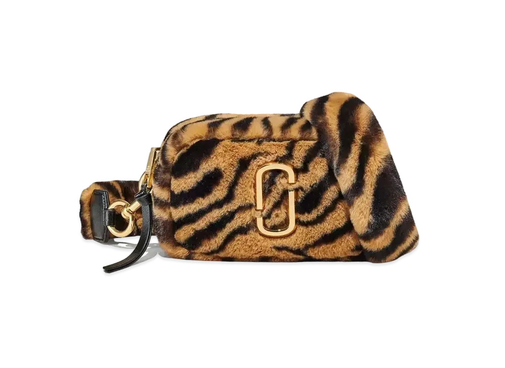 MARC JACOBS The Snapshot Tiger Stripe Plush "Beige"