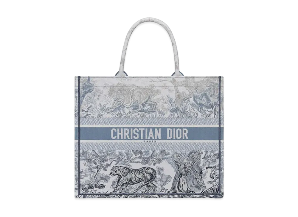 Dior Book Tote Blue Gradient Toile de Jouy Embroidery "Blue Gradient"
