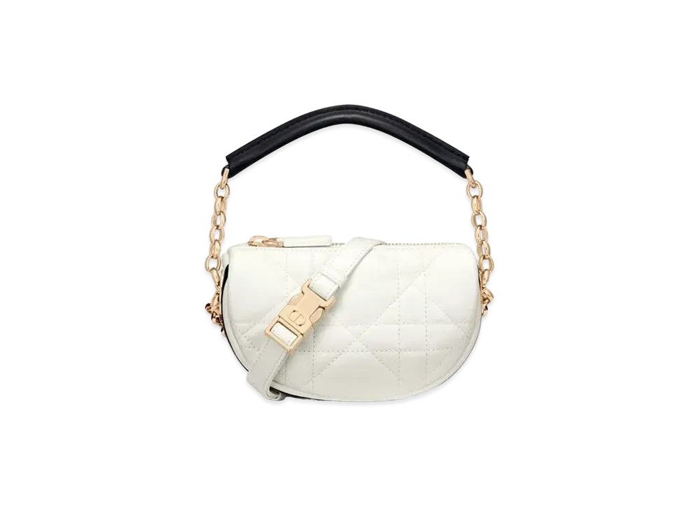 Dior Vibe Micro Hobo Bag Macro Cannage Lambskin "White"