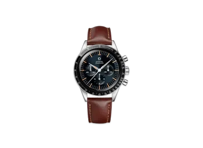 OMEGA Speedmaster First OMEGA in Space Anniversary Series 39.7MM, Leather Strap "Stainless Steel/Blue/Gray/Brown" 310.32.40.50.06.002