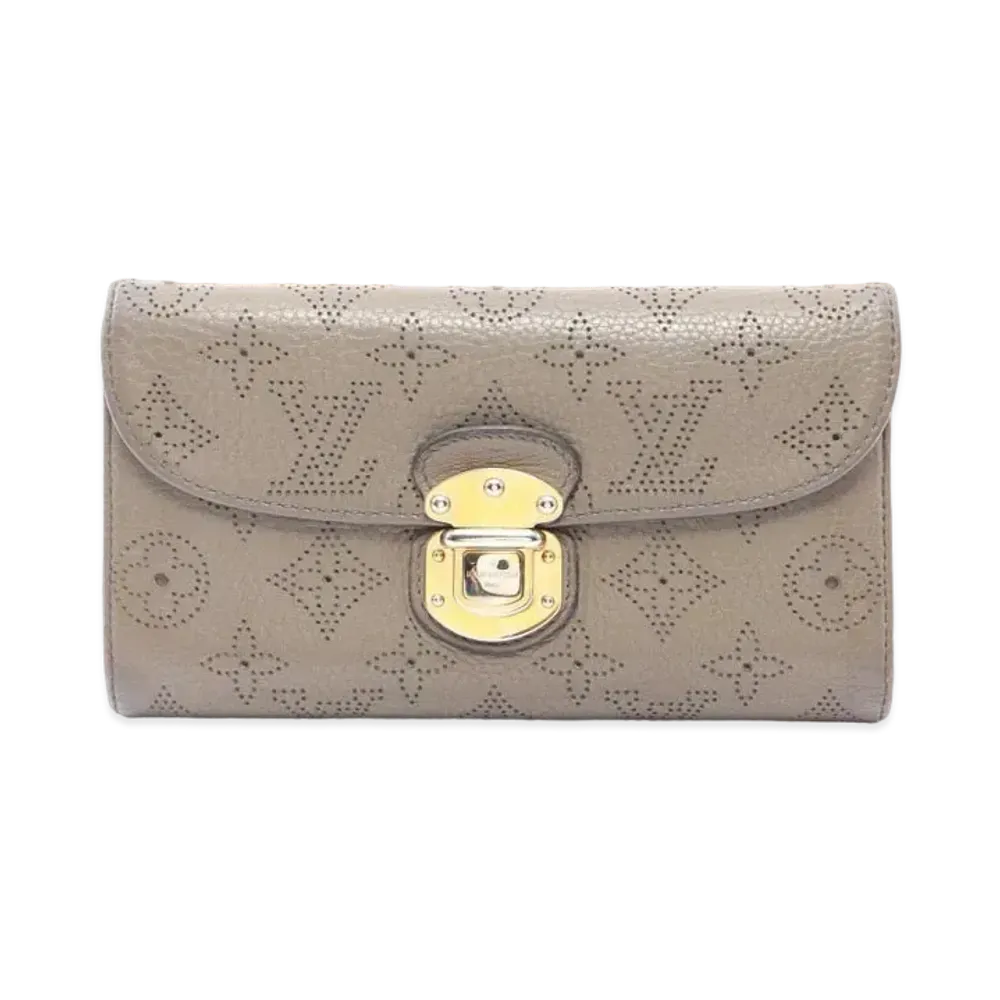 Louis Vuitton Amelia Wallet Mahina "Taupe"
