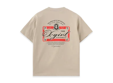 X-Girl Women's Face Red Label S/S Tee "Beige"