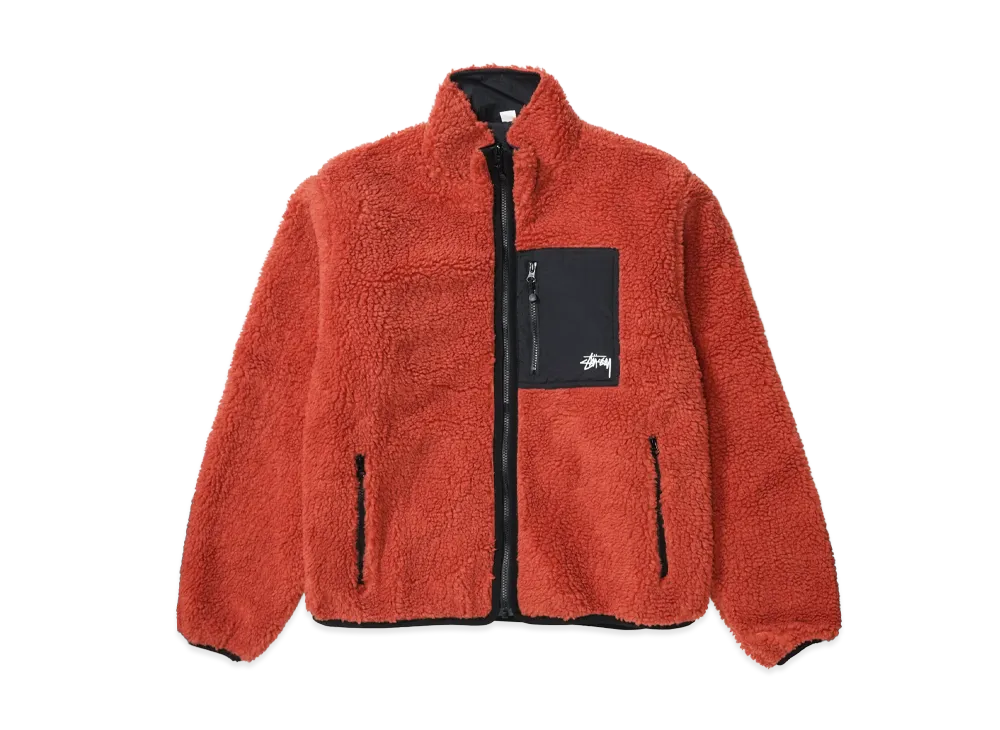 Stussy Sherpa Reversible Jacket "Terracotta"