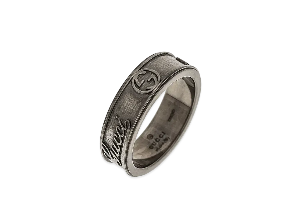 GUCCI Vintage Wide Ring with GUCCI Logo