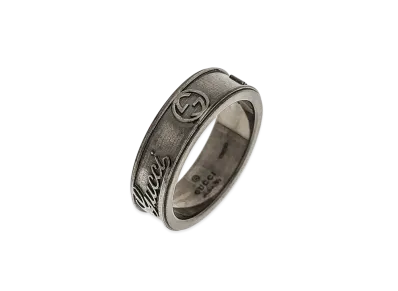 GUCCI Vintage Wide Ring with GUCCI Logo