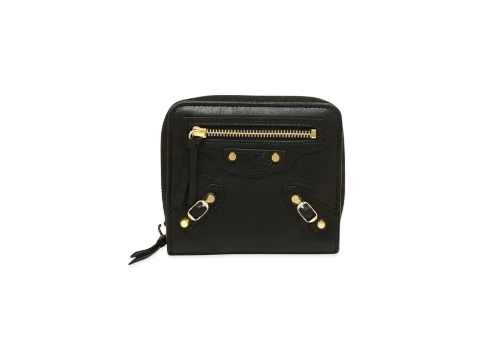 BALENCIAGA Classic Sheepskin Wallet "Black"