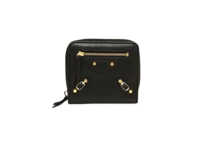 BALENCIAGA Classic Sheepskin Wallet "Black"