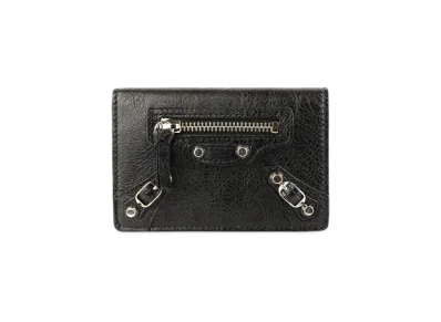 BALENCIAGA Classic City Leather Card Case "Black"