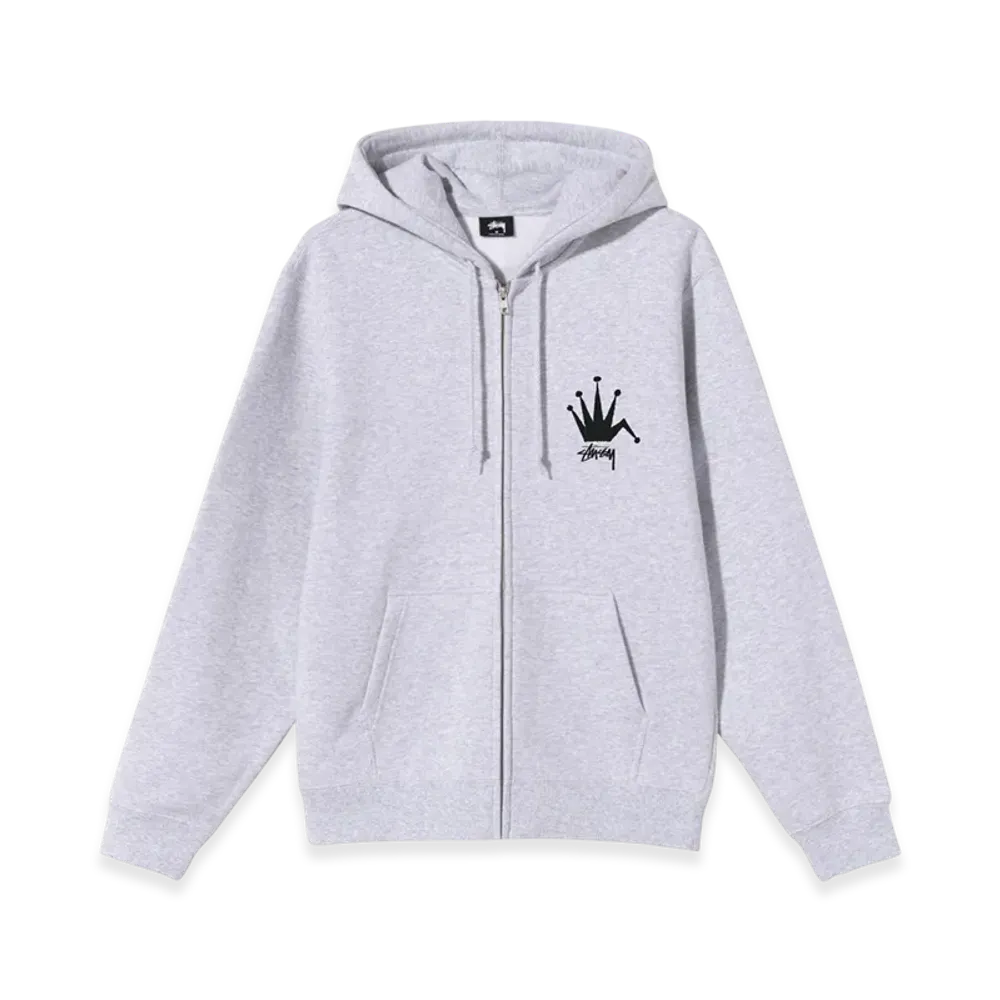 Stussy Bent Crown Zip Hood "Ash Heather"