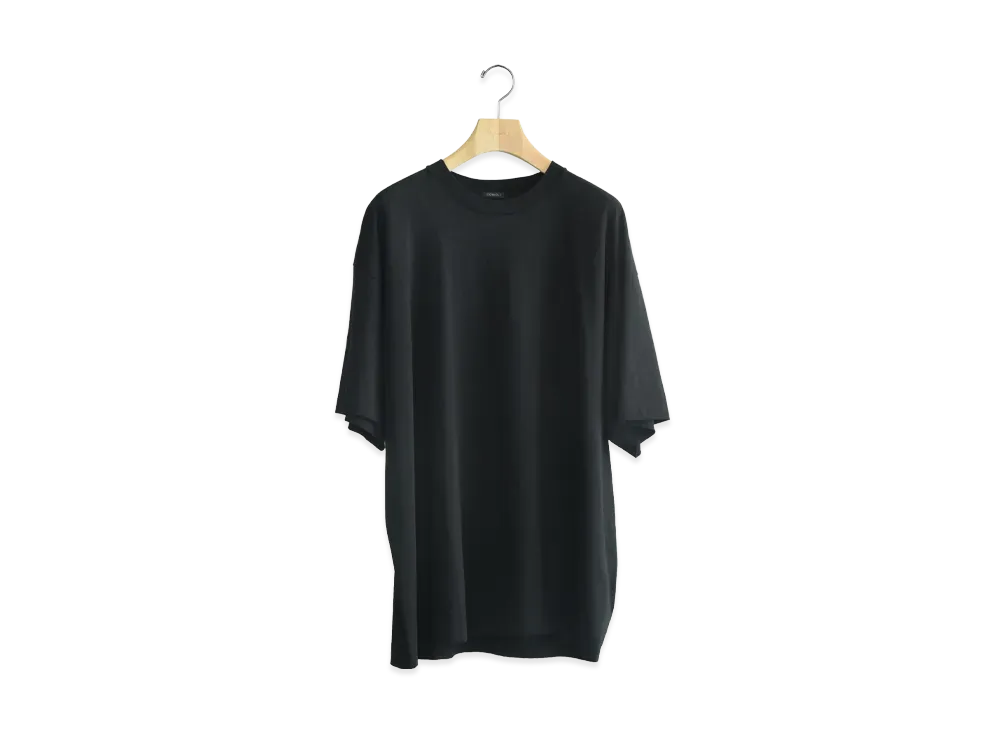 COMOLI Cotton Jersey Short Sleeve T-Shirt "Black"