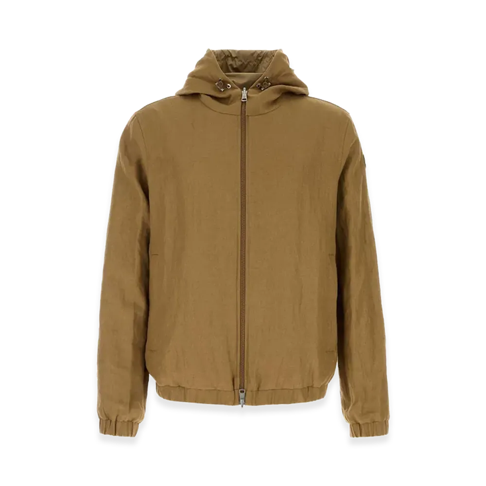 MONCLER Linen Duguay Reversible Jacket "Camel"
