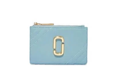Marc Jacobs The Glam Shot Top Zip Multi Wallet "Stone Blue"