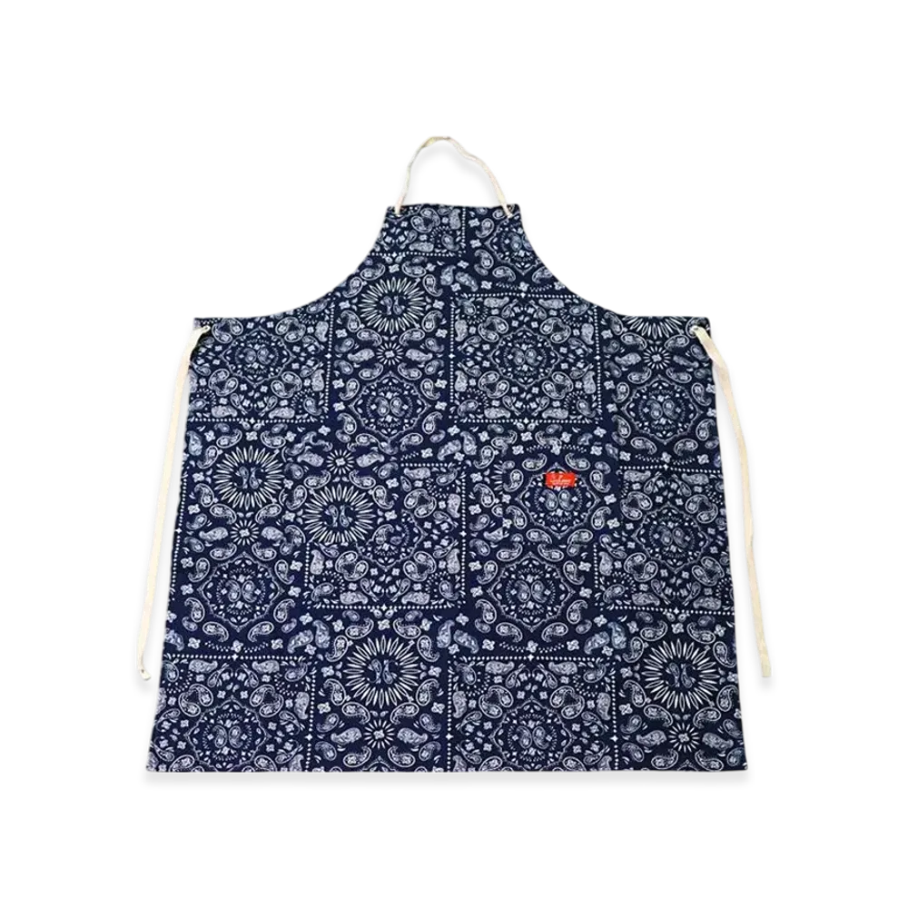 COOKMAN Long Apron "Navy/Paisley"