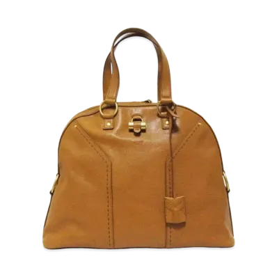 Saint Laurent Muse Leather Hand Bag "Brown"