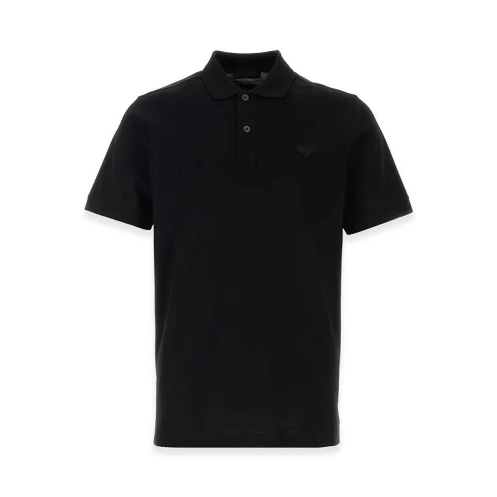 PRADA Piquet Polo Shirt "Black"