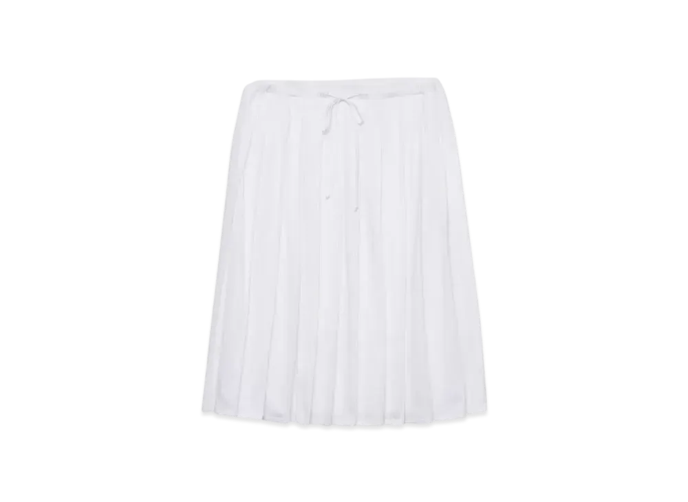 PRADA Women's Pleated Jersey Skirt "White"