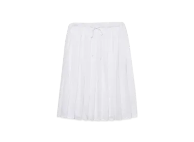 PRADA Women's Pleated Jersey Skirt "White"