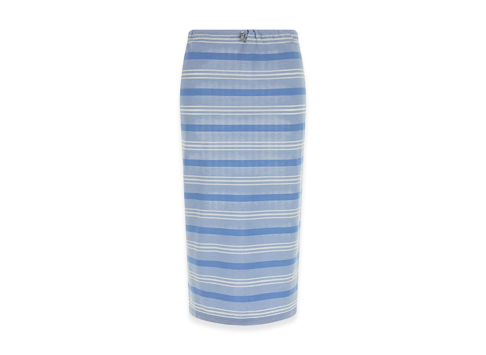 PRADA Women's Striped Pique Skirt "Lightblue"