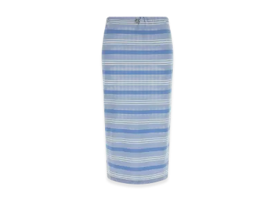 PRADA Women's Striped Pique Skirt "Lightblue"