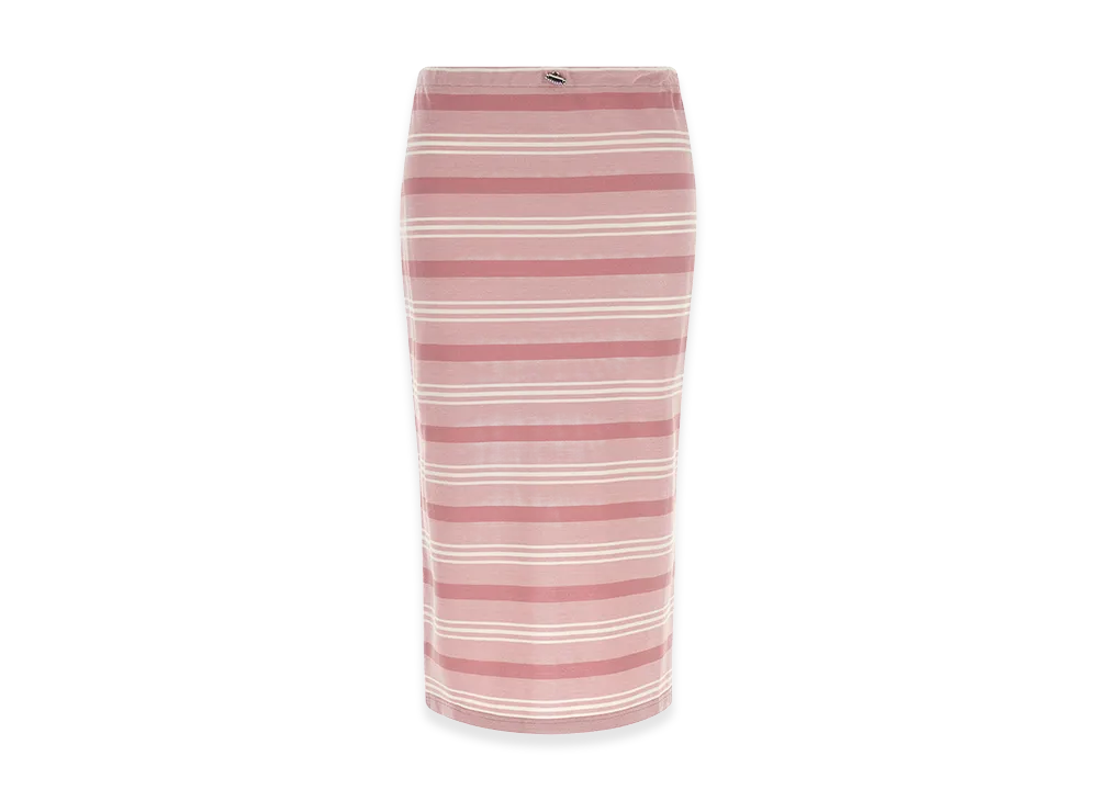 PRADA Women's Striped Pique Skirt "Pink"