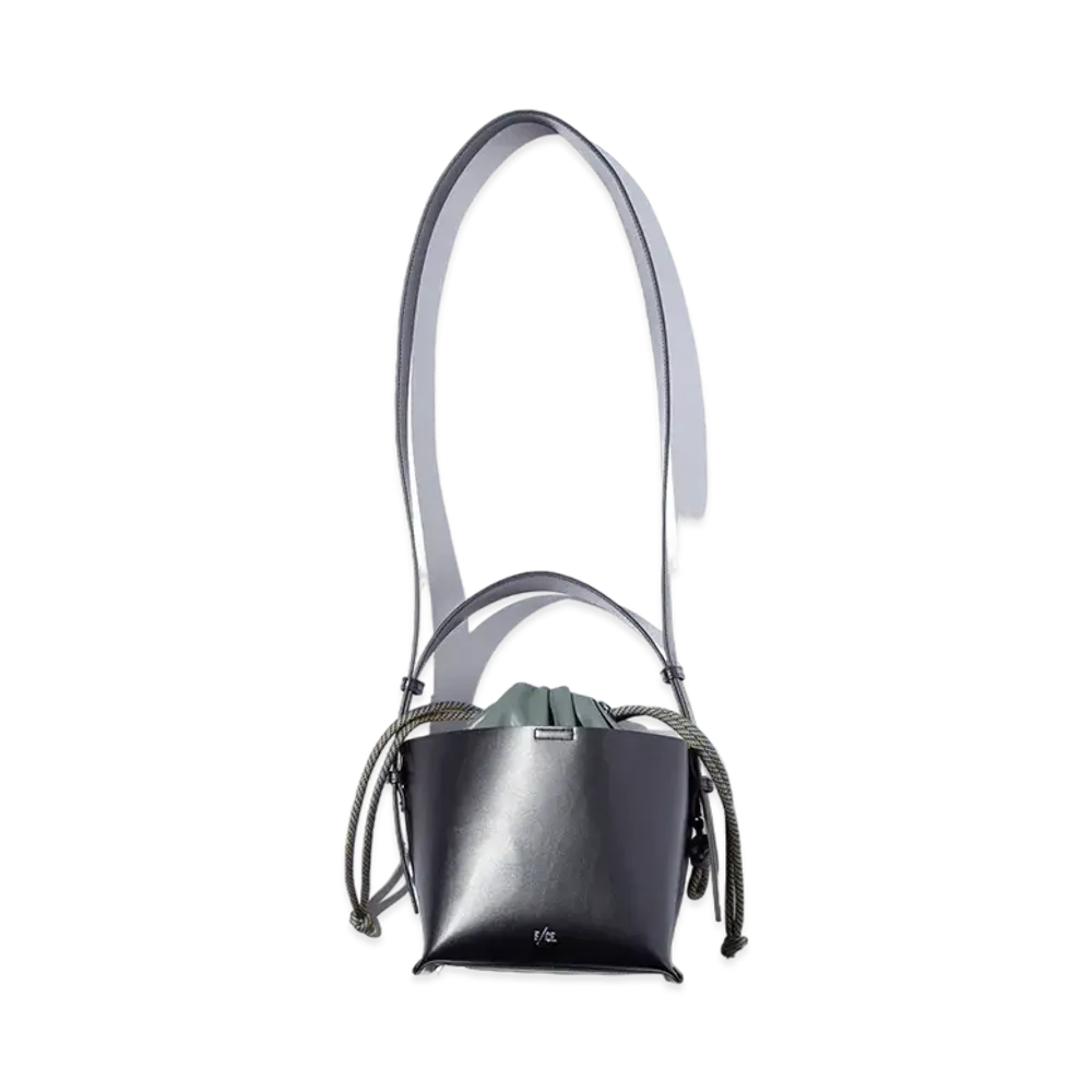 F/CE. Tech Leather Bucket Shoulder "Black"