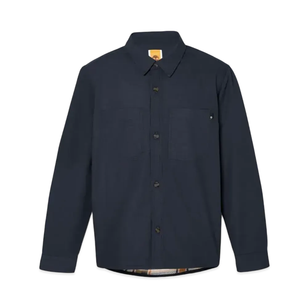 Timberland Men's Long Sleep Wyndham Fleece Line Overshirt "Dark Sapphire"
