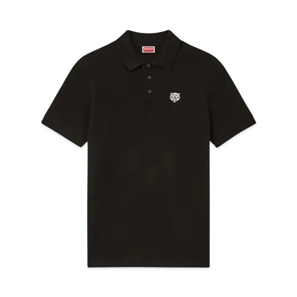 KENZO 'Happy Tiger' Embroidery Slim Polo "Black"