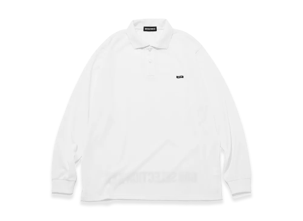 GOD SELECTION XXX Long Sleeve Polo Shirt GX-S26-CS-04 "White"