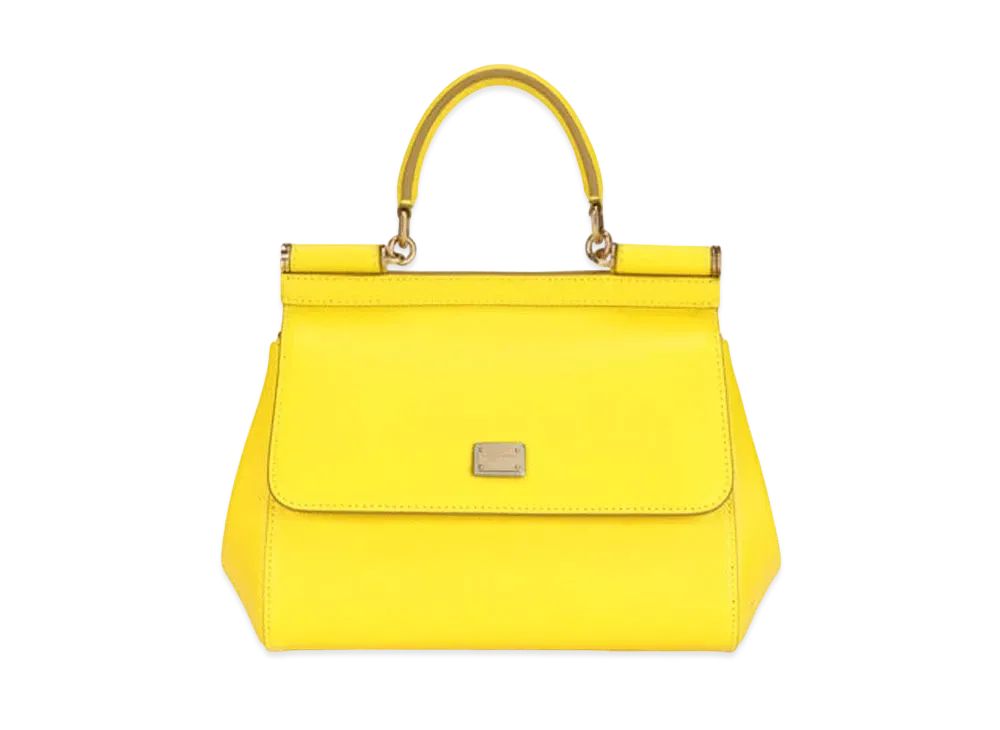 Dolce&Gabbana Sicily Bag Small Dauphine Calfskin "Yellow"