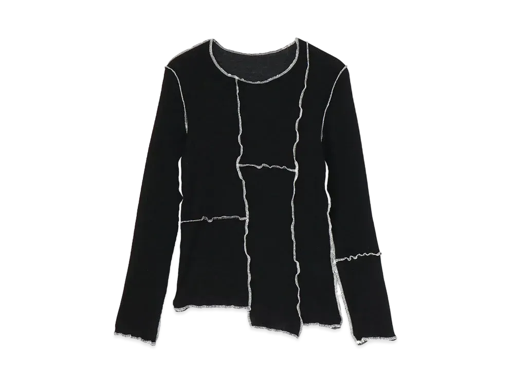 Yohji Yamamoto Y's RIVER TEREKO ROUND NECK "Black"