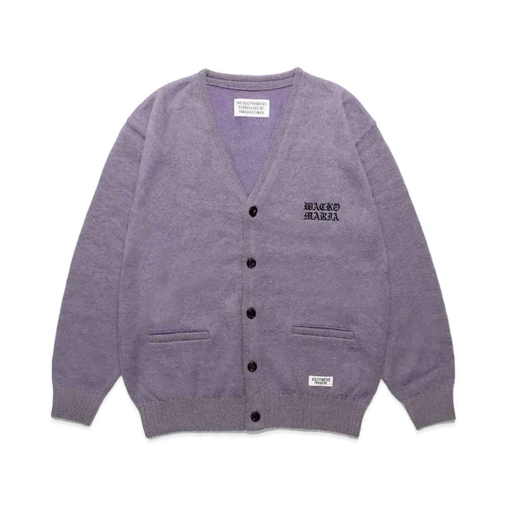 WACKO MARIA Mohair Knit Cardigan "Purple"