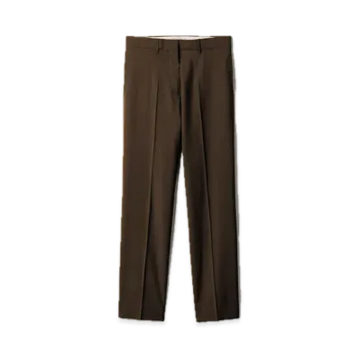 MIU MIU Superfine Wool Pants "Peat Brown"