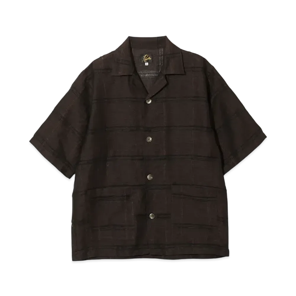 NEEDLES Cabana Shirt - Plaid Jacquard "Brown"