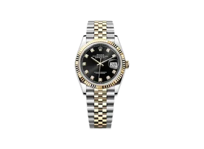 ROLEX Datejust 36 Oystersteel & Yellow Gold "Black"