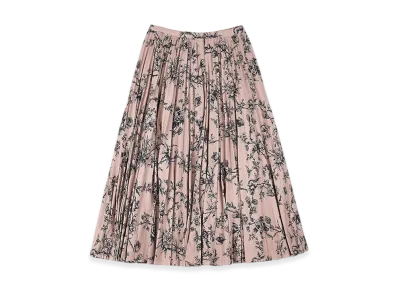 Dior Women's Pleated Midi Skirt "Rose Des Vents"