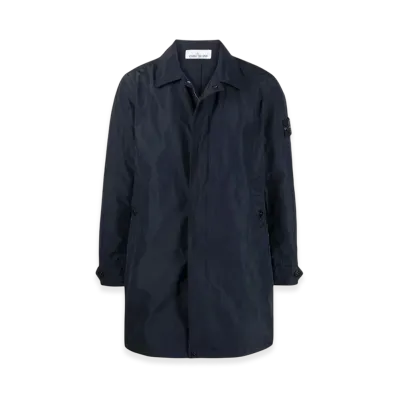 Stone Island 70122 Micro Reps Trench Coat - 21SS "Navy Blue"