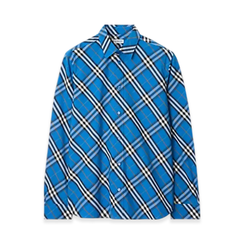 Burberry Check Cotton Shirt "Hyacinth"